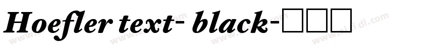 Hoefler text- black字体转换